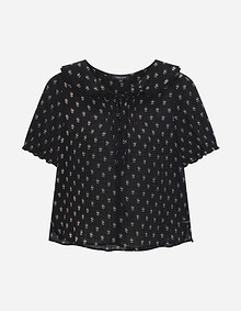 러플카라 플라워 블라우스