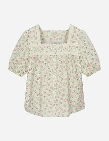 레이스 디테일 블라우스