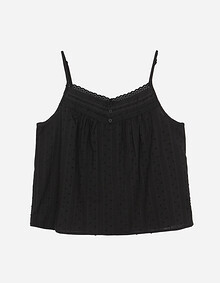 네크 레이스 슬리브리스 블라우스