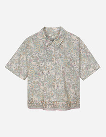 셔츠카라 반소매 블라우스