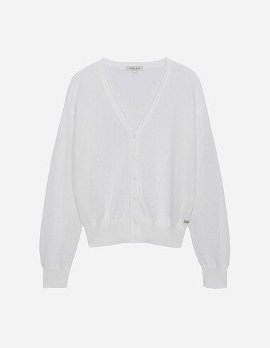 브이넥 드랍숄더 가디건