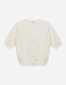 브이넥 반팔 가디건