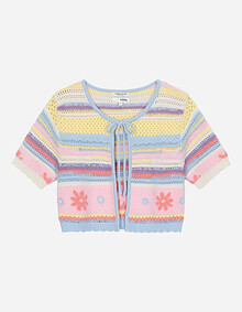 플라워 자카드 가디건