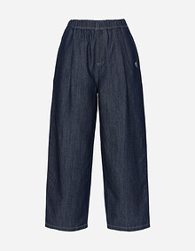 허리 밴드 베기핏 데님 팬츠