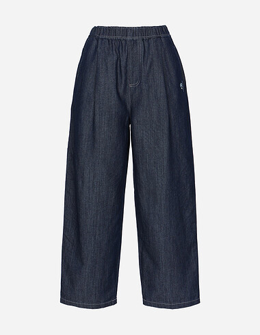 허리 밴드 베기핏 데님 팬츠