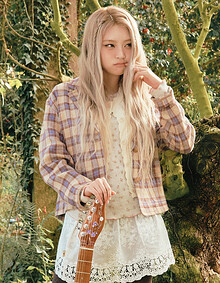 [KiiiKiii 착용] 체크 린넨 싱글자켓