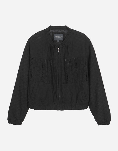 플라워 자수 집업 점퍼