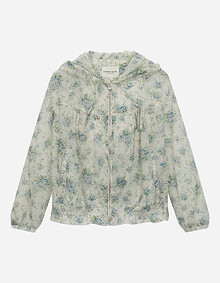 레이스 포인트 프린트 후드점퍼