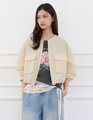 레이스 자수 포인트 점퍼