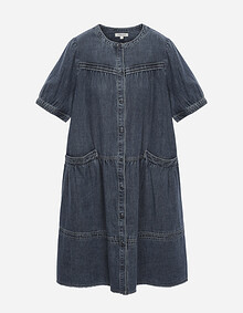 A라인 풀오픈 데님 원피스