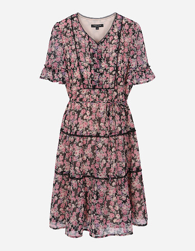 빅플라워 미디 원피스