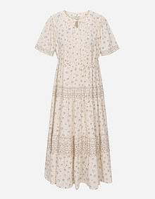 플로럴 무드 핀턱 디테일 원피스