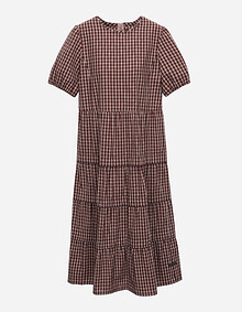 핀코드 디테일 체크원피스