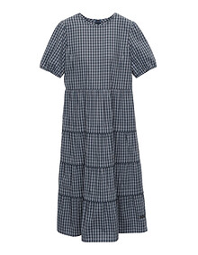 핀코드 디테일 체크원피스