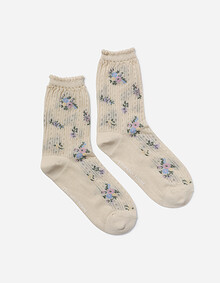 플라워 스카시 면 삭스