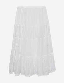 도트 캉캉 밴딩 레이어드 스커트