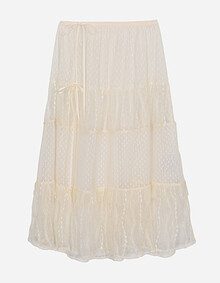 도트 캉캉 밴딩 레이어드 스커트