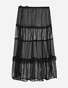 도트 캉캉 밴딩 레이어드 스커트