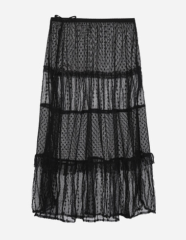 도트 캉캉 밴딩 레이어드 스커트