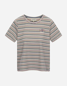 스트라이프 골지 티셔츠