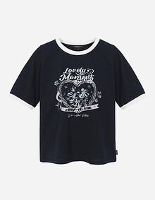 에어로쿨 링거 배색 티셔츠