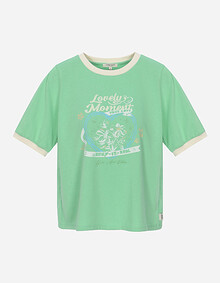 에어로쿨 링거 배색 티셔츠