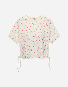 잔꽃 플라워 스트링 티셔츠