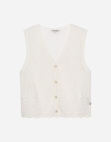 크로쉐 니트 베스트