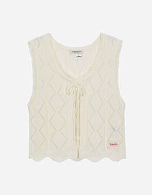 스카시 끈여밈 니트 베스트