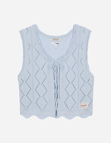 스카시 끈여밈 니트 베스트