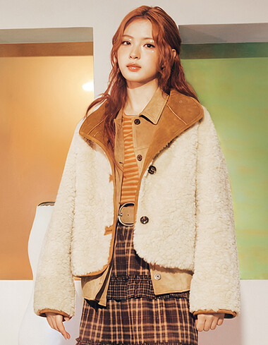 [KiiiKiii 착용] 스웨이드 셔츠