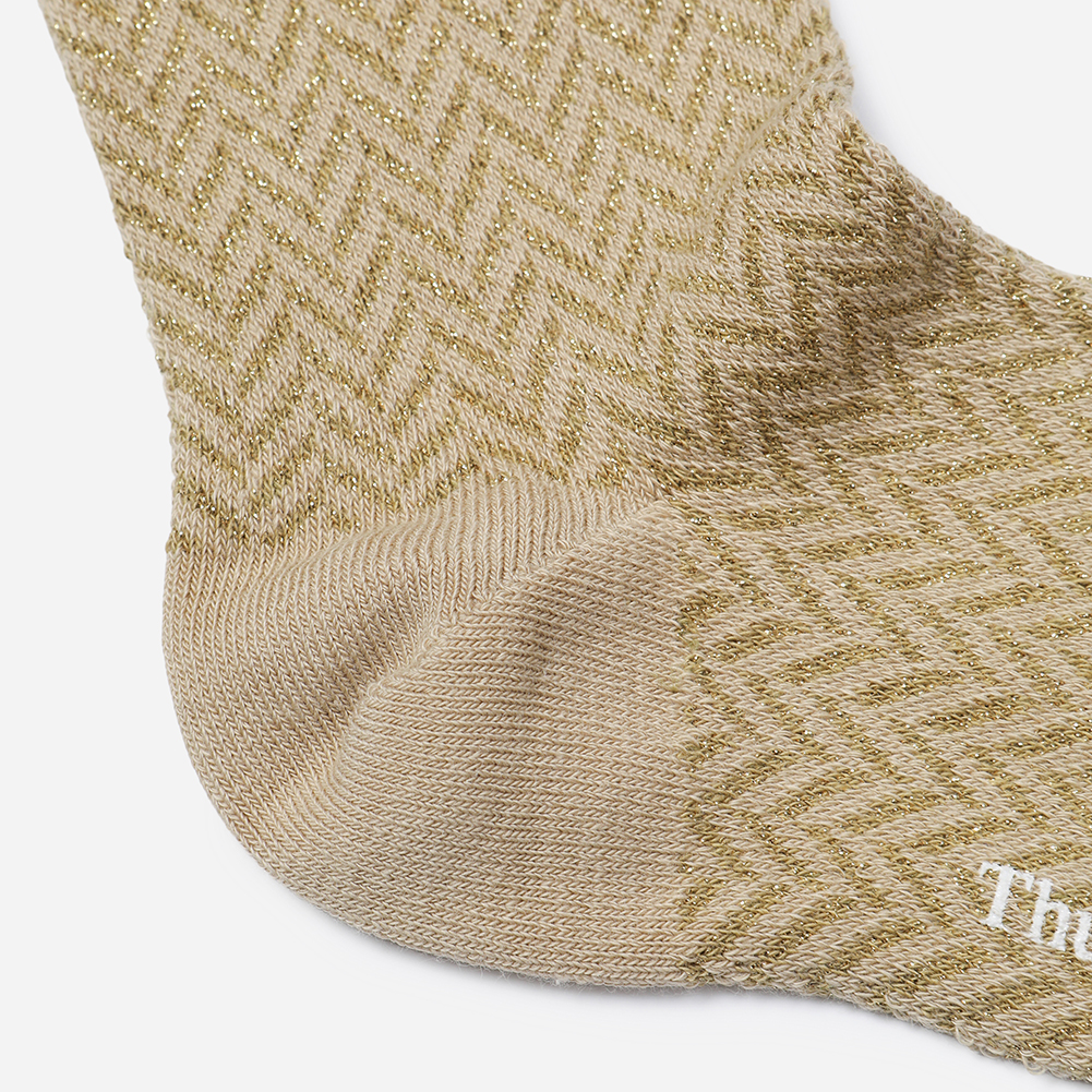 빈티지 헤링본 플라워 삭스
