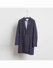 메쉬 네이비 코트