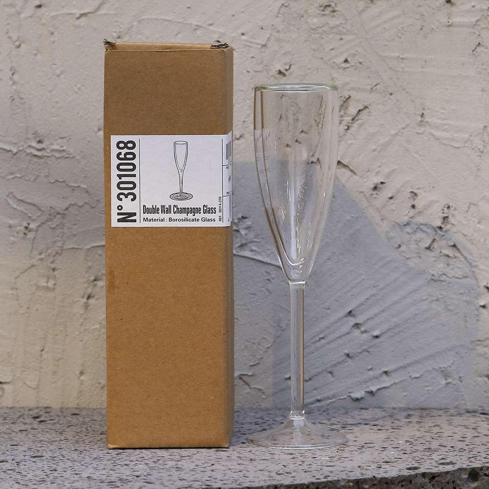[PUEBCO] DOUBLE WALL CHAMPAGNE GLASS