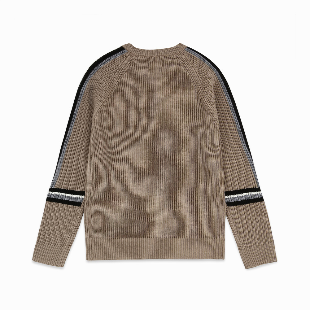 소매 컬러 배색 포인트 스웨터