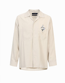 N-STD] 자수포켓 오픈카라 셔츠