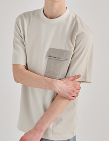 우븐 배색 포켓 반팔 [뉴스탠다드]