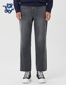 [안보현 착용]자수 와이드 데님 [익스텐드]