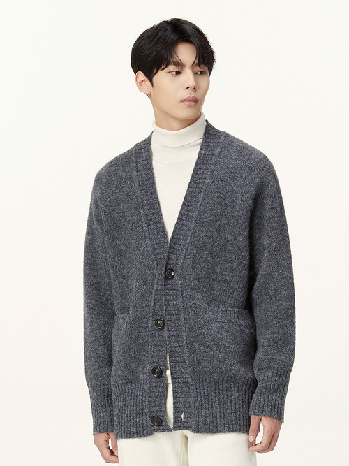 T.I FOR MEN] 헤어리 오버사이즈 가디건[익스탠드] | M228MSW591M