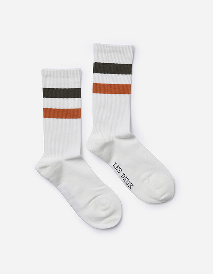 [LES DEUX] WOODS RIB STRIPE SOCKS 2-PACKS